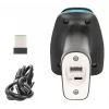 Manhattan Wireless 2D-Hand-Barcodescanner, 250 mm Scantiefe, bis zu 80 m effektive Reichweite (Sichtlinie), max. Umgebungslicht 100.000 Lux (Sonnenlicht), Schwarz, Ladekabel (USB-A auf USB-C zum Gerät) 1 m inklusive, drei Jahre Garantie