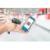Manhattan Wireless 2D-Hand-Barcodescanner, 250 mm Scantiefe, bis zu 80 m effektive Reichweite (Sichtlinie), max. Umgebungslicht 100.000 Lux (Sonnenlicht), Schwarz, Ladekabel (USB-A auf USB-C zum Gerät) 1 m inklusive, drei Jahre Garantie