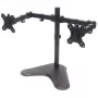 Manhattan Dual Desk Mount für TV & Monitore (Full Motion), Standmontage, Für Bildschirme: 10-27 Zoll, VESA-Kompatibilität: 75x75 und 100x100 mm - überprüfen Sie die Abmessungen der vier Befestigungslöcher auf der Rückseite des Bildschirms, um sicherzustellen, dass sie passen, Max. 8 kg (je), Schwarz, Halterung