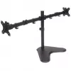 Manhattan Dual Desk Mount für TV & Monitore (Full Motion), Standmontage, Für Bildschirme: 10-27 Zoll, VESA-Kompatibilität: 75x75 und 100x100 mm - überprüfen Sie die Abmessungen der vier Befestigungslöcher auf der Rückseite des Bildschirms, um sicherzustellen, dass sie passen, Max. 8 kg (je), Schwarz, Halterung