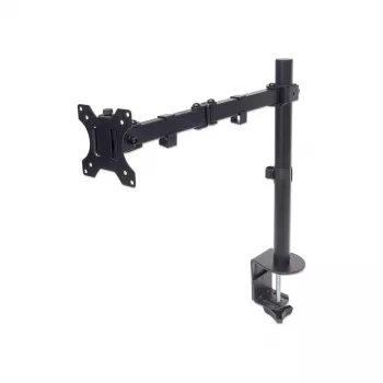 Manhattan Desk Mount für TV & Monitore (Full Motion), Für Bildschirme 13 Zoll bis 27 Zoll, Klemmbefestigung am Schreibtisch, VESA-Kompatibilität: 75x75 mm und 100x100 mm – überprüfen Sie die Abmessungen der vier Montagelöcher auf der Rückseite des Bildschirms, um sicherzustellen, dass er passt, Max. 8 kg, Halterung, Lebenslange Garantie