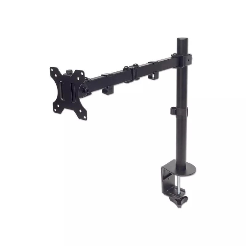 Manhattan Desk Mount für TV & Monitore (Full Motion), Für Bildschirme 13 Zoll bis 27 Zoll, Klemmbefestigung am Schreibtisch, VESA-Kompatibilität: 75x75 mm und 100x100 mm – überprüfen Sie die Abmessungen der vier Montagelöcher auf der Rückseite des Bildschirms, um sicherzustellen, dass er passt, Max. 8 kg, Halterung, Lebenslange Garantie
