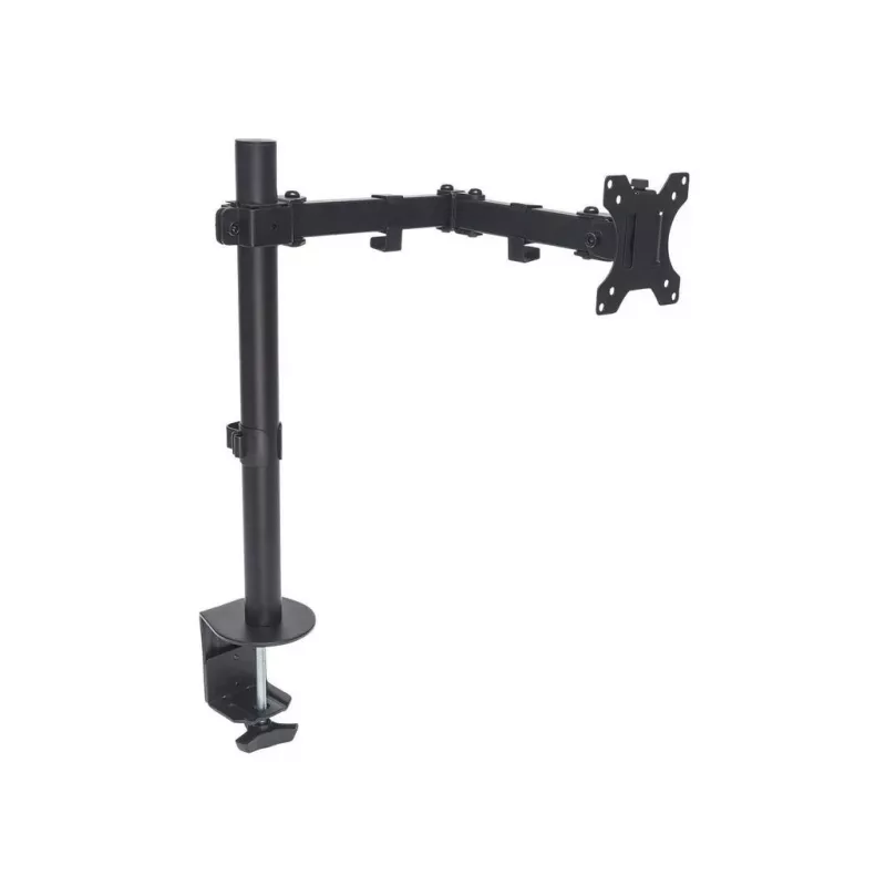 Manhattan Desk Mount für TV & Monitore (Full Motion), Für Bildschirme 13 Zoll bis 27 Zoll, Klemmbefestigung am Schreibtisch, VESA-Kompatibilität: 75x75 mm und 100x100 mm – überprüfen Sie die Abmessungen der vier Montagelöcher auf der Rückseite des Bildschirms, um sicherzustellen, dass er passt, Max. 8 kg, Halterung, Lebenslange Garantie