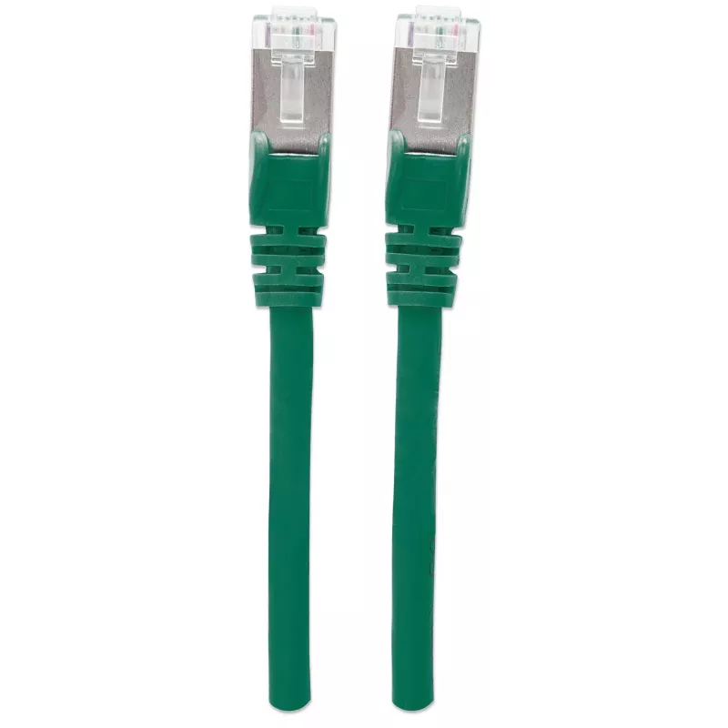 Intellinet Netzwerk-Patchkabel, Cat6A, 3m, Grün, Kupfer, S/FTP, LSOH / LSZH, PVC, RJ45, vergoldete Kontakte, Snagless, Booted, lebenslange Garantie