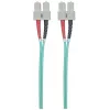 Intellinet Glasfaser-Patchkabel, OM3, SC/SC, 5m, Aqua, Duplex, Multimode, 50/125 µm, LSZH, Glasfaser, lebenslange Garantie