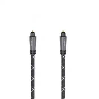 Hama 00205140 Audiokabel 3 m TOSLINK Schwarz Grau Stecker auf Stecker vergoldet