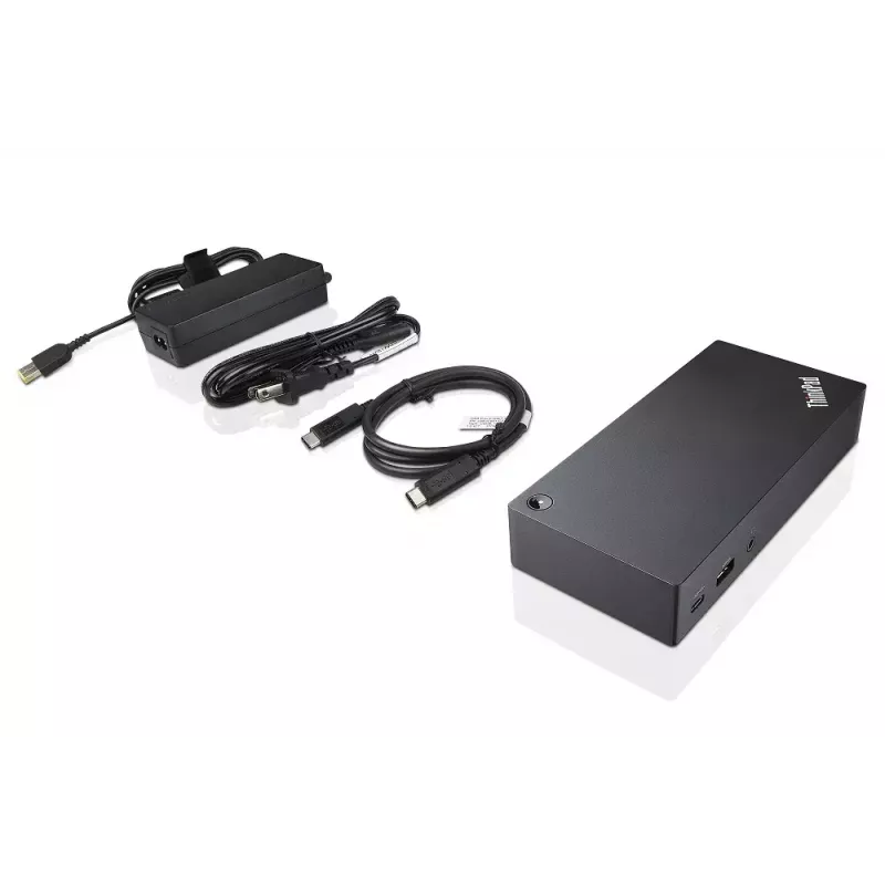 Lenovo 40A90090EU Laptop-Dockingstation/Port-Replikator Kabelgebunden USB 3.2 Gen 1 (3.1 Gen 1) Typ-C Schwarz