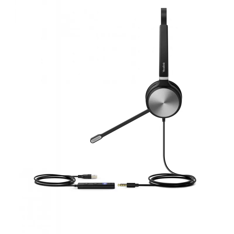 Yealink UH36 Mono Teams Headset Kabelgebunden Head-Band Büro/Callcenter USB Typ-A Schwarz, Silber