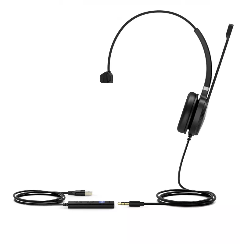 Yealink UH36 Mono Teams Headset Kabelgebunden Head-Band Büro/Callcenter USB Typ-A Schwarz, Silber