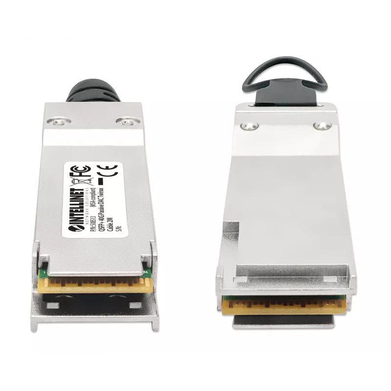 Intellinet 2m 40G QSFP+ passives Direct Attach Kupfer-Twinax-Kabel 30AWG MSA QSFP-H40G-CU2M kompatibel