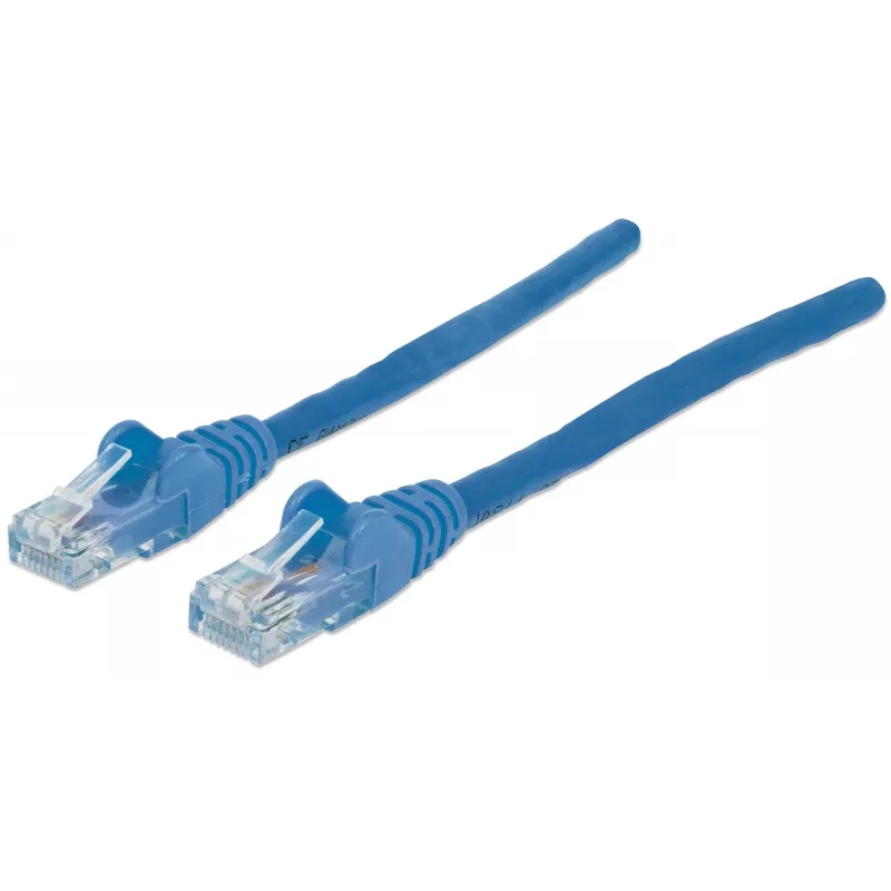 Intellinet Netzwerk-Patchkabel, Cat6A, 7,5 m, Blau, Kupfer, S/FTP, LSOH/LSZH, PVC, RJ45, vergoldete Kontakte, Knickschutz, gestiefelt, lebenslange Garantie