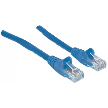 Intellinet Netzwerk-Patchkabel, Cat6A, 7,5 m, Blau, Kupfer, S/FTP, LSOH/LSZH, PVC, RJ45, vergoldete Kontakte, Knickschutz, gestiefelt, lebenslange Garantie