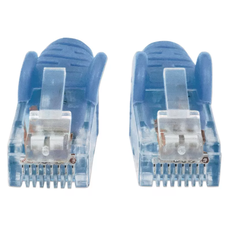 Intellinet Netzwerk-Patchkabel, Cat6A, 7,5 m, Blau, Kupfer, S/FTP, LSOH/LSZH, PVC, RJ45, vergoldete Kontakte, Knickschutz, gestiefelt, lebenslange Garantie