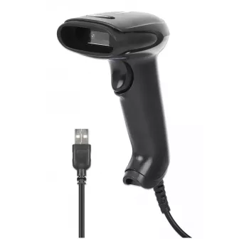 Manhattan Contact CCD Handheld-Barcodescanner, USB, 60 mm Scanbreite, Kabel 1,52 m, max. Umgebungslicht 5.000 Lux (Sonnenlicht), Schwarz, drei Jahre Garantie