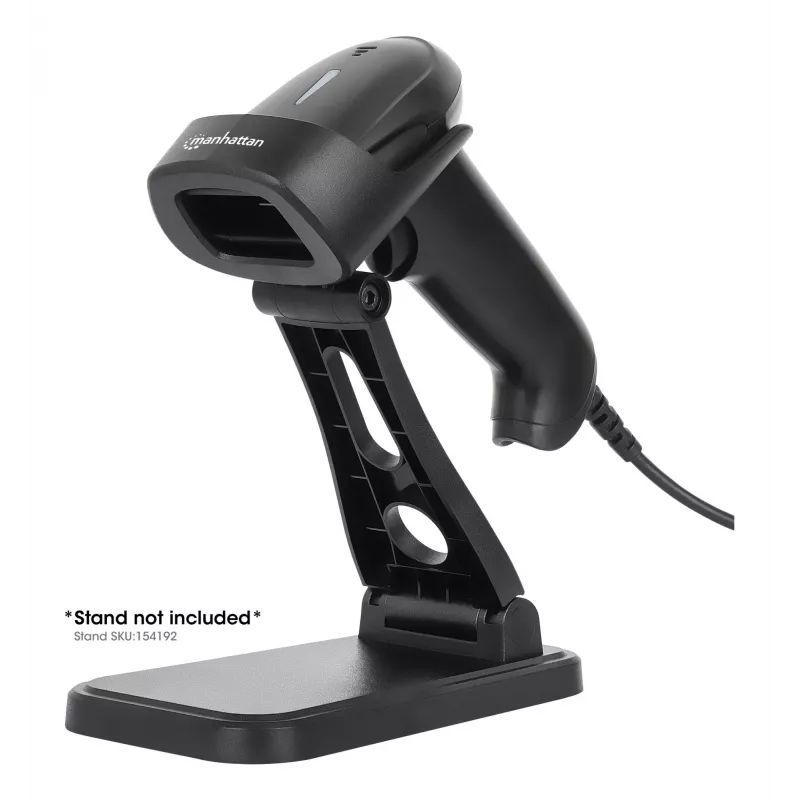 Manhattan Contact CCD Handheld-Barcodescanner, USB, 60 mm Scanbreite, Kabel 1,52 m, max. Umgebungslicht 5.000 Lux (Sonnenlicht), Schwarz, drei Jahre Garantie