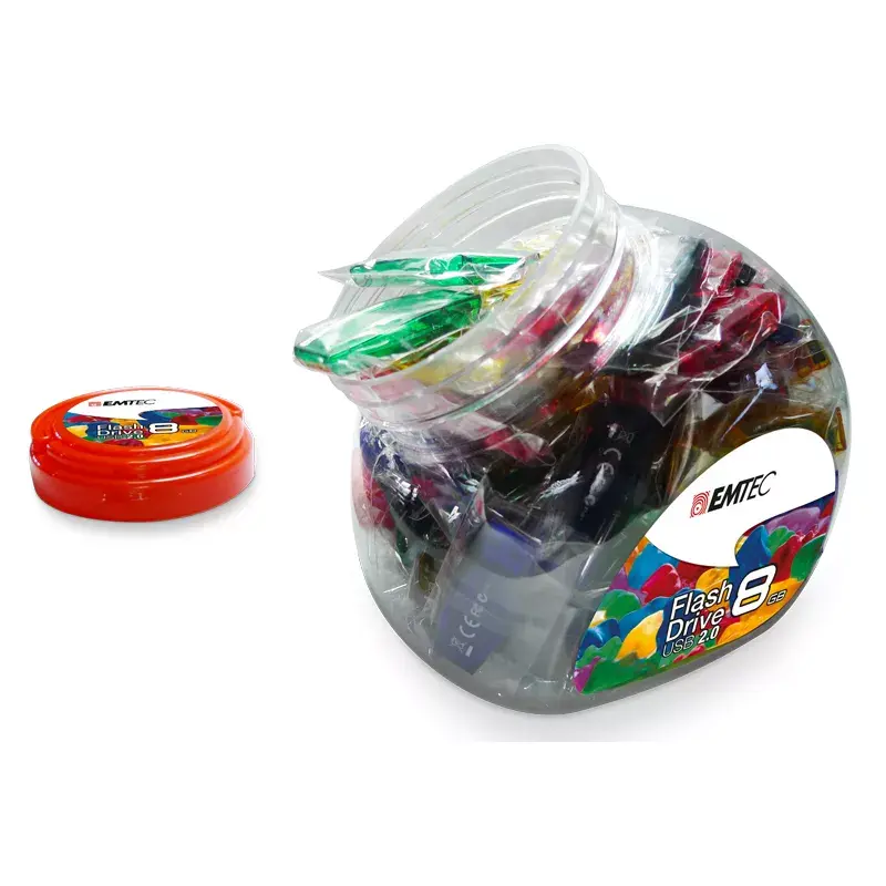 USB-Flash-Laufwerk Emtec 8GB USB Typ-A C410 Color Mix Candy Jar