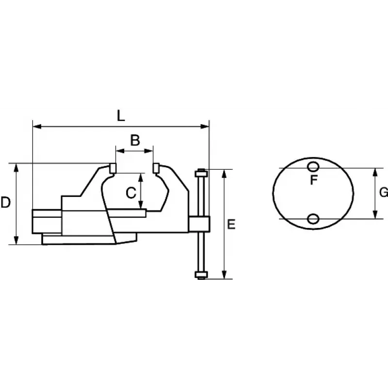 Schraubstock Bahco 834V-6 Gewicht 19 kg