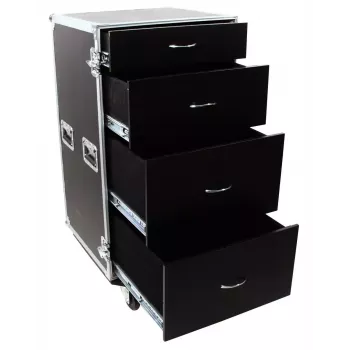 Flightcase Roadinger 30126432 Sperrholz Schwarz Silber 64,5 kg