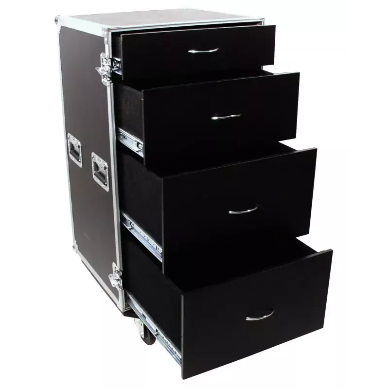 Flightcase Roadinger 30126432 Sperrholz Schwarz Silber 64,5 kg