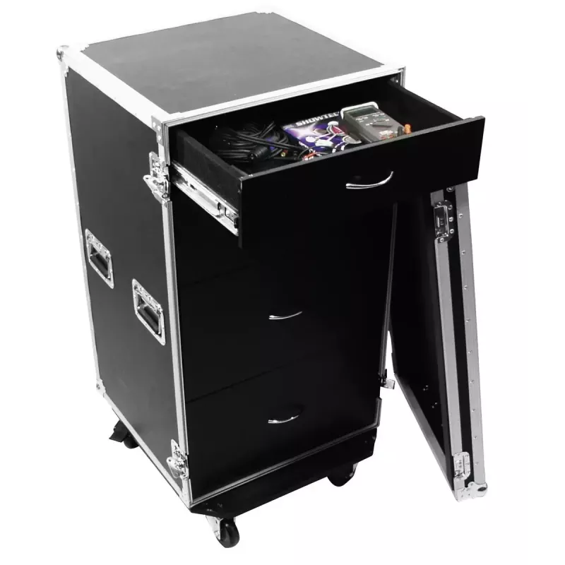 Flightcase Roadinger 30126432 Sperrholz Schwarz Silber 64,5 kg