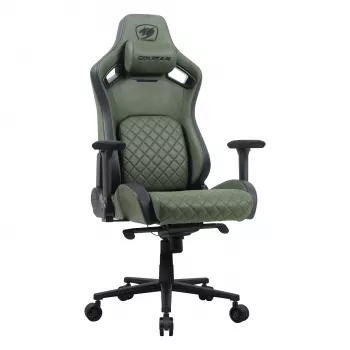 Universal-Gaming-Stuhl Cougar DEFENSOR S ARMY Grün F — gepolsterter Sitz, 150 kg max, B 760 × T 690 mm, H 129,5–137 cm