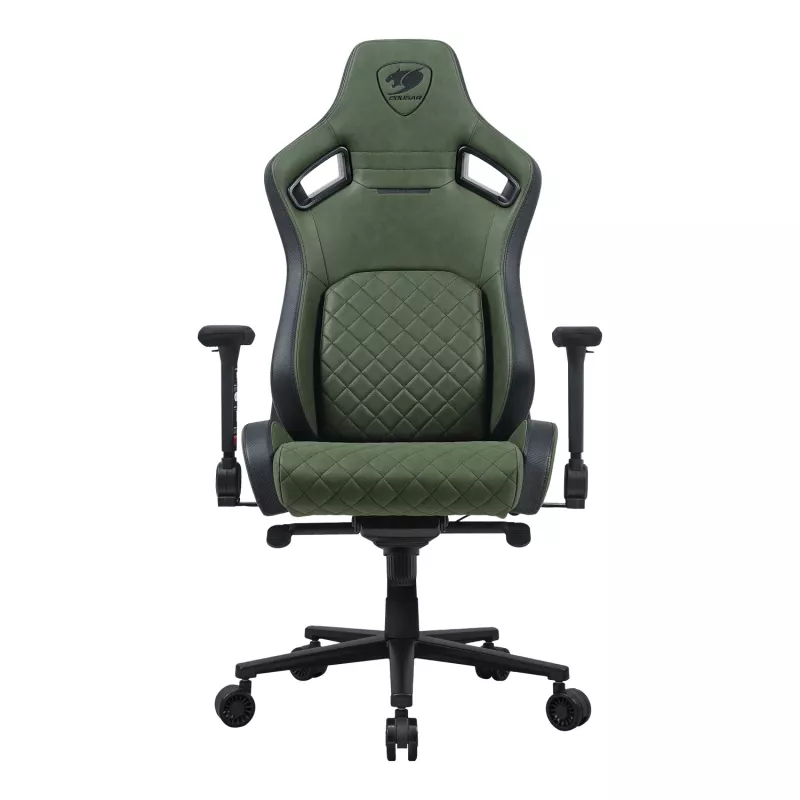 Universal-Gaming-Stuhl Cougar DEFENSOR S ARMY Grün F — gepolsterter Sitz, 150 kg max, B 760 × T 690 mm, H 129,5–137 cm