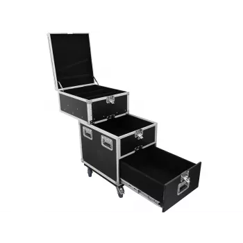 Flightcase Roadinger 30126430 Sperrholz 38 kg Schwarz Silber