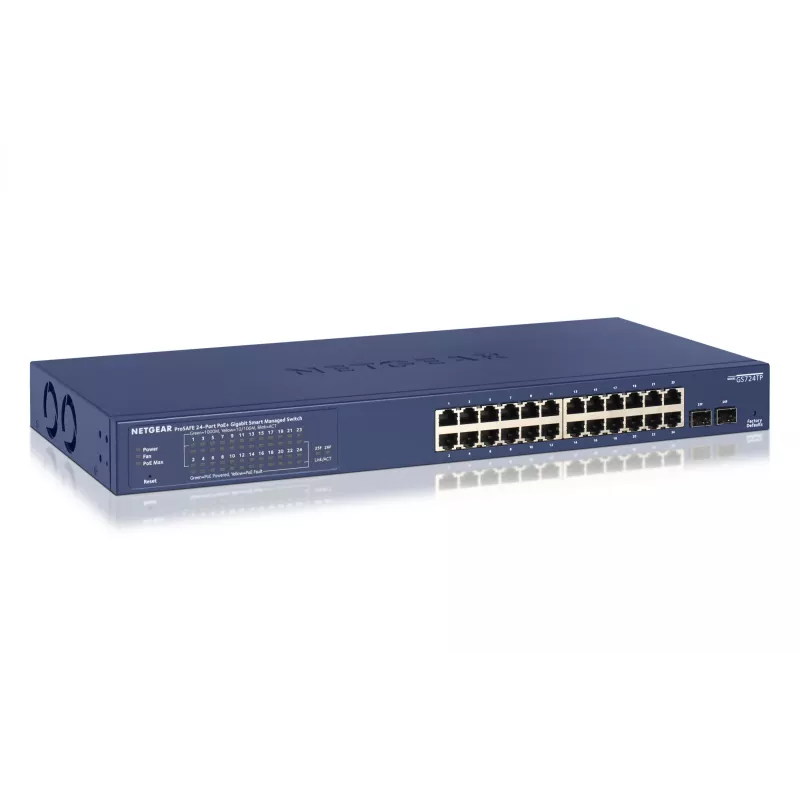 NETGEAR GS724TP Managed L2/L3/L4 Gigabit Ethernet (10/100/1000) Power over Ethernet (PoE) 1U Schwarz, Grau