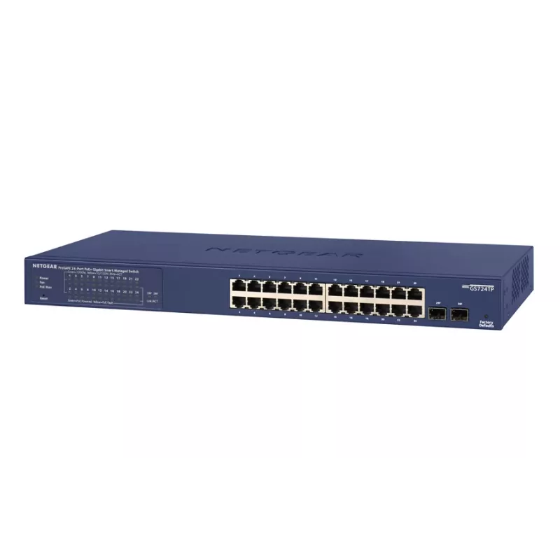NETGEAR GS724TP Managed L2/L3/L4 Gigabit Ethernet (10/100/1000) Power over Ethernet (PoE) 1U Schwarz, Grau