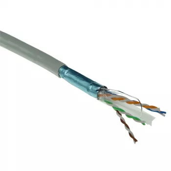 ACT Cat 6 F/UTP festes Installationskabel, PVC, CPR Euroklasse ECA, 24 AWG, grau, 500 Meter