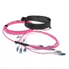 ACT 45 Meter Multimode 50/125 OM4 vorkonfektioniertes Glasfaserkabel 24F LC Polarity Twist
