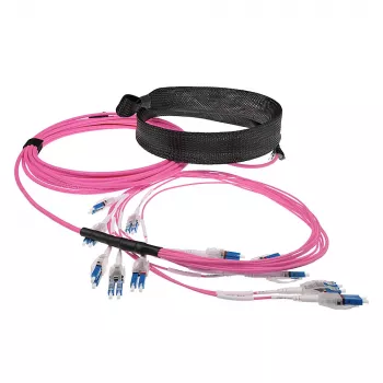 ACT 45 Meter Multimode 50/125 OM4 vorkonfektioniertes Glasfaserkabel 24F LC Polarity Twist