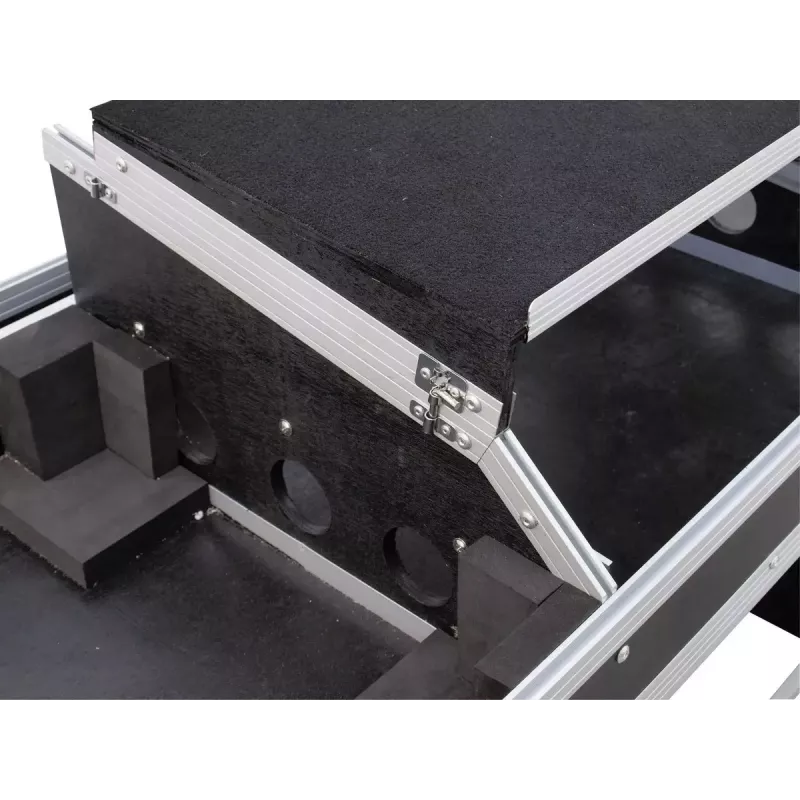 Hardcase Roadinger 30124208 für DJ-Tisch Sperrholz Schwarz Silber