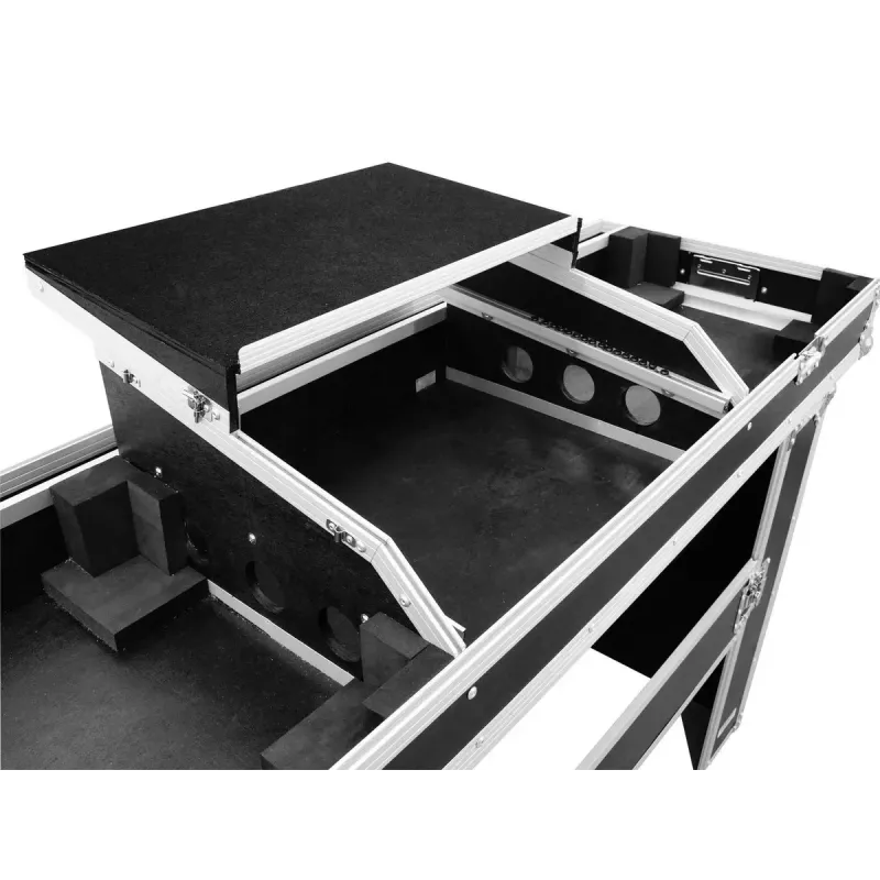 Hardcase Roadinger 30124208 für DJ-Tisch Sperrholz Schwarz Silber