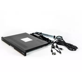 Vertiv Avocent LRA185KMM-205 Rack-Konsole 48,3 cm (19 Zoll) 1366 x 768 Pixel Kunststoff, Stahl Schwarz 1U