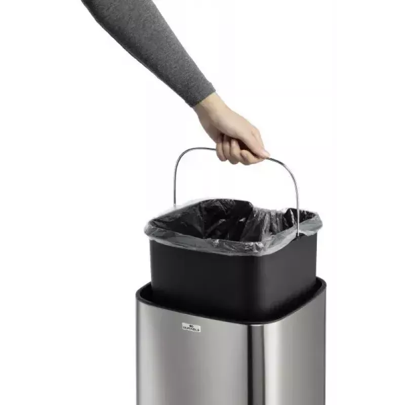Durable TOUCH 21L Rechteckiger Edelstahl Schwarz Silber