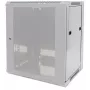 Intellinet 19-Zoll-Netzwerkschrank - Wandmontage (Standard), 9HE, 600 mm tief, Grau, Flatpack, max. 60 kg, auch als Tisch- oder Standgerät nutzbar, nutzbare Tiefe 410 mm, Metall- & Glastür, Rückwand, abnehmbare Seiten, Teile zur Wandmontage (z. B. Schrauben/Dübel) nicht enthalten