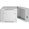 Intellinet 19-Zoll Netzwerkschrank – Wandmontage (zweiteiliger Schwenkausleger), 15HE, 550 mm tief, grau, montiert, max. 30 kg, schwenkt zur Rückseite für Zugang bei Wandmontage, Rack, nutzbare Tiefe 425 mm, Teile für Wandmontage nicht enthalten
