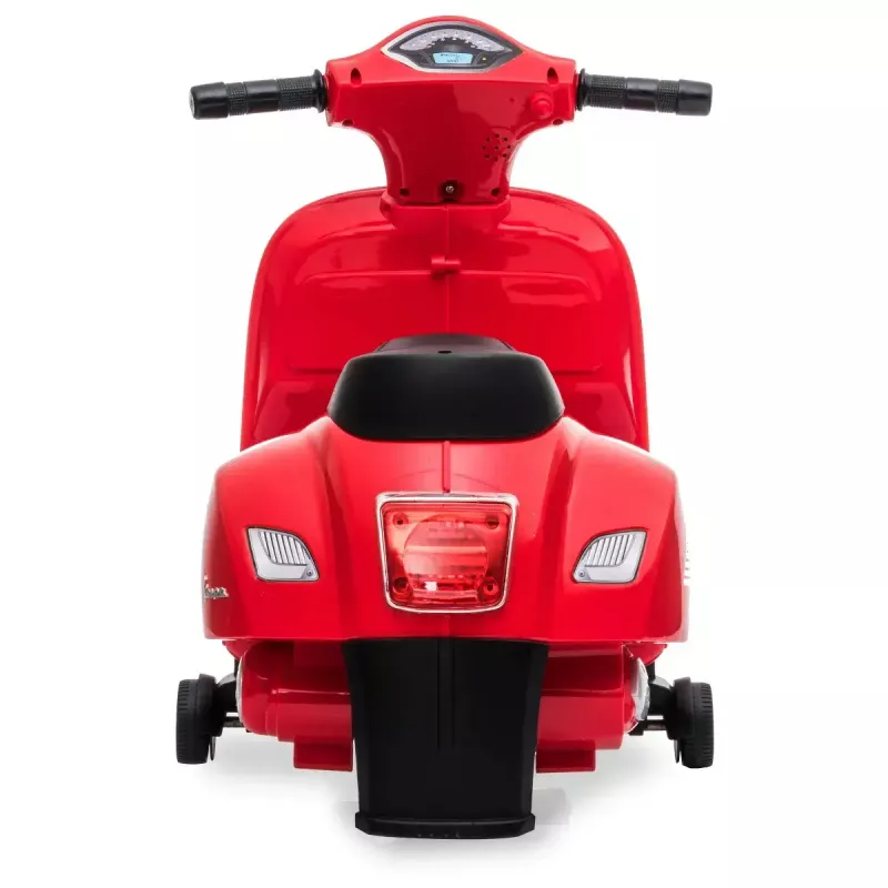 Elektrisches Aufsitzfahrzeug Jamara Vespa Mini Roller – batteriebetrieben, 4 Räder, für Kinder ab 1,6 Jahren, Lichter, Farben: schwarz/rot