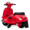 Elektrisches Aufsitzfahrzeug Jamara Vespa Mini Roller – batteriebetrieben, 4 Räder, für Kinder ab 1,6 Jahren, Lichter, Farben: schwarz/rot