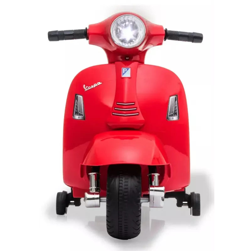 Elektrisches Aufsitzfahrzeug Jamara Vespa Mini Roller – batteriebetrieben, 4 Räder, für Kinder ab 1,6 Jahren, Lichter, Farben: schwarz/rot