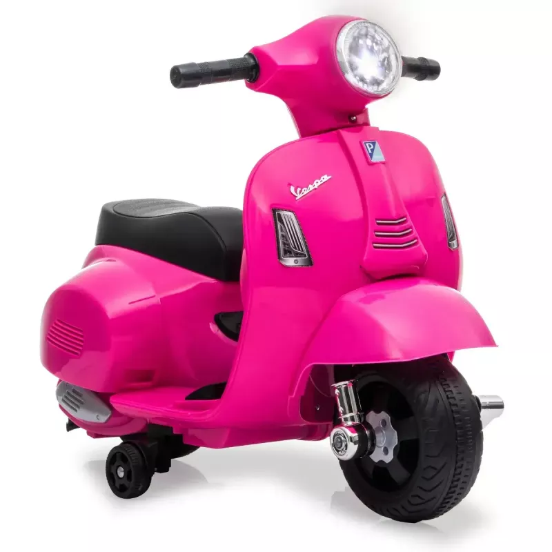 Elektrisches Aufsitzfahrzeug Jamara Vespa Mini Roller, batteriebetrieben, 4 Räder, ab 1,6 Jahren, Lichter, schwarz oder pink