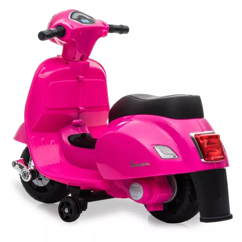 Elektrisches Aufsitzfahrzeug Jamara Vespa Mini Roller, batteriebetrieben, 4 Räder, ab 1,6 Jahren, Lichter, schwarz oder pink