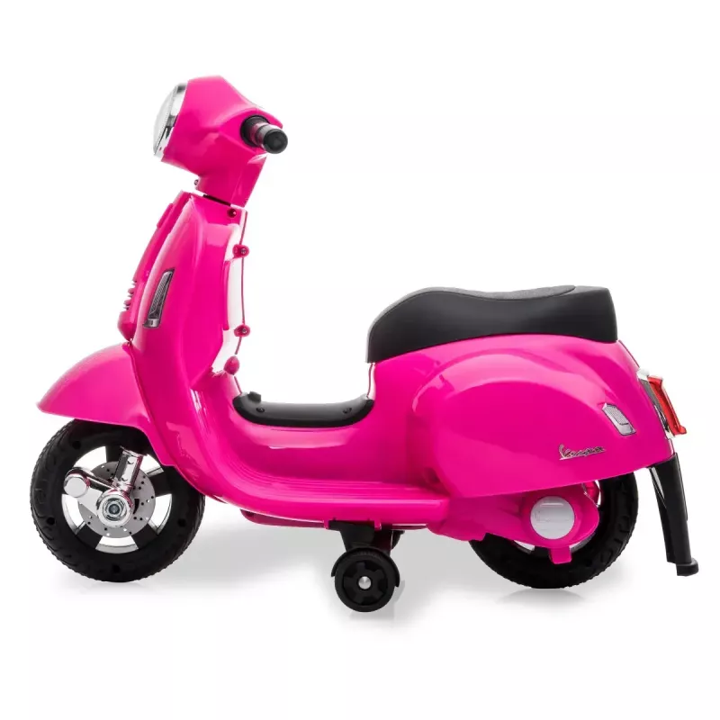 Elektrisches Aufsitzfahrzeug Jamara Vespa Mini Roller, batteriebetrieben, 4 Räder, ab 1,6 Jahren, Lichter, schwarz oder pink