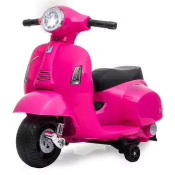 Elektrisches Aufsitzfahrzeug Jamara Vespa Mini Roller, batteriebetrieben, 4 Räder, ab 1,6 Jahren, Lichter, schwarz oder pink