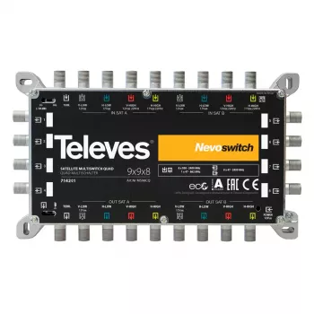Satelliten-Multischalter Televes 714201 9 Eingänge 17 Ausgänge