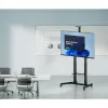Manhattan Trolley-Montageständer für TV & Monitore (Höhenverstellung per Kurbel), Für Bildschirme: 37 Zoll bis 120 Zoll, VESA-Kompatibilität: alle zwischen 200x200 bis 1000x600mm – Bitte die Abmessungen der vier Befestigungslöcher auf der Rückseite des Bildschirms überprüfen, Max. 120 kg, 1180 bis 1630 mm