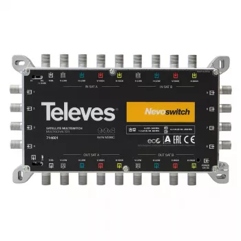 Satelliten-Multischalter Televes 714601 9 Eingänge 17 Ausgänge