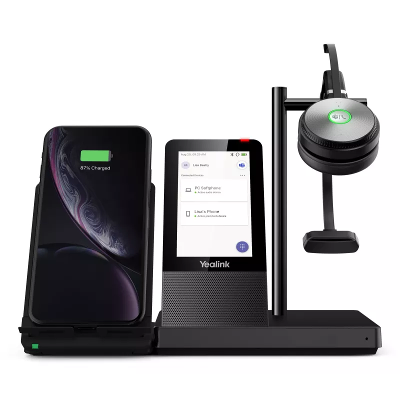 Persönliches Audiokonferenzsystem Yealink WH66 DECT kabelloses Headset MONO TEAMS