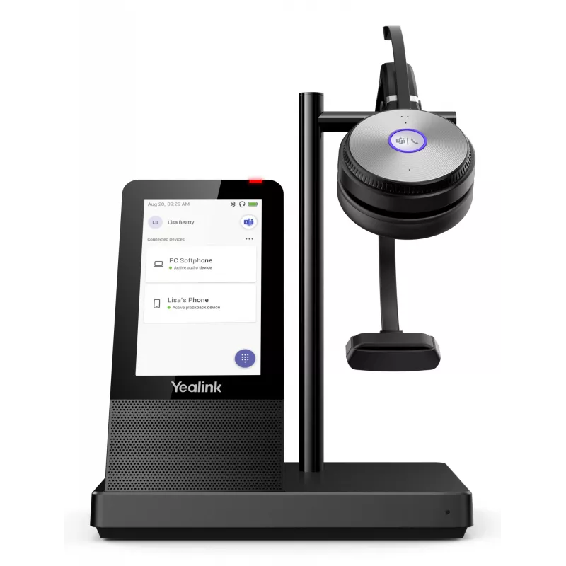 Persönliches Audiokonferenzsystem Yealink WH66 DECT kabelloses Headset MONO TEAMS